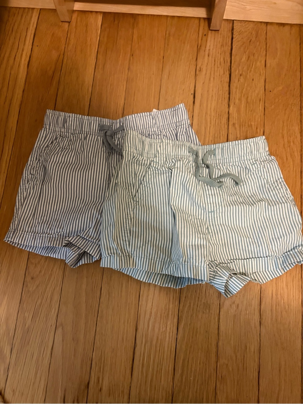 H&M Seersucker Striped Drawstring Shorts